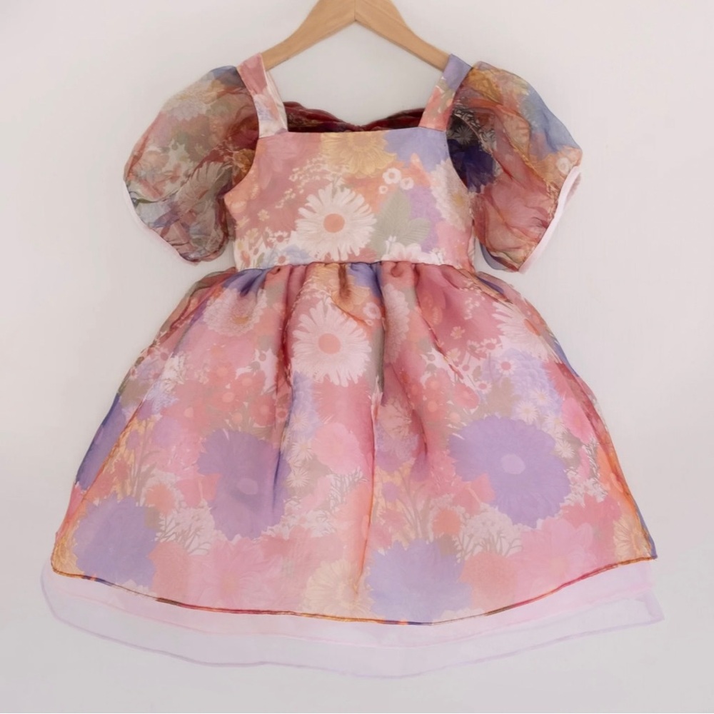 Pleiades Chloe Floral Puff Sleeve Dress